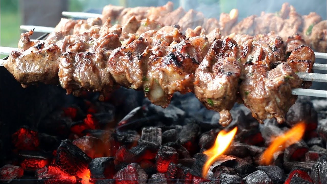 Armenian Shish Kebab - Skewered Lamb Cooked Over Hot Coals