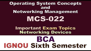 [Operating System Concepts And Networking Management Tutorial] MCS-022 Study Material MCS-022 Notes