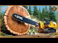 Extreme Dangerous Fastest Big Chainsaw Cutting Tree Machines | Wood Chipper Machine #11