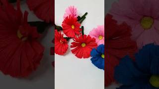 Easy Crepe Paper Flower 🌼DIY #papercraft #flowers