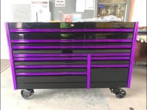 Black and purple snap on tool box Clearance