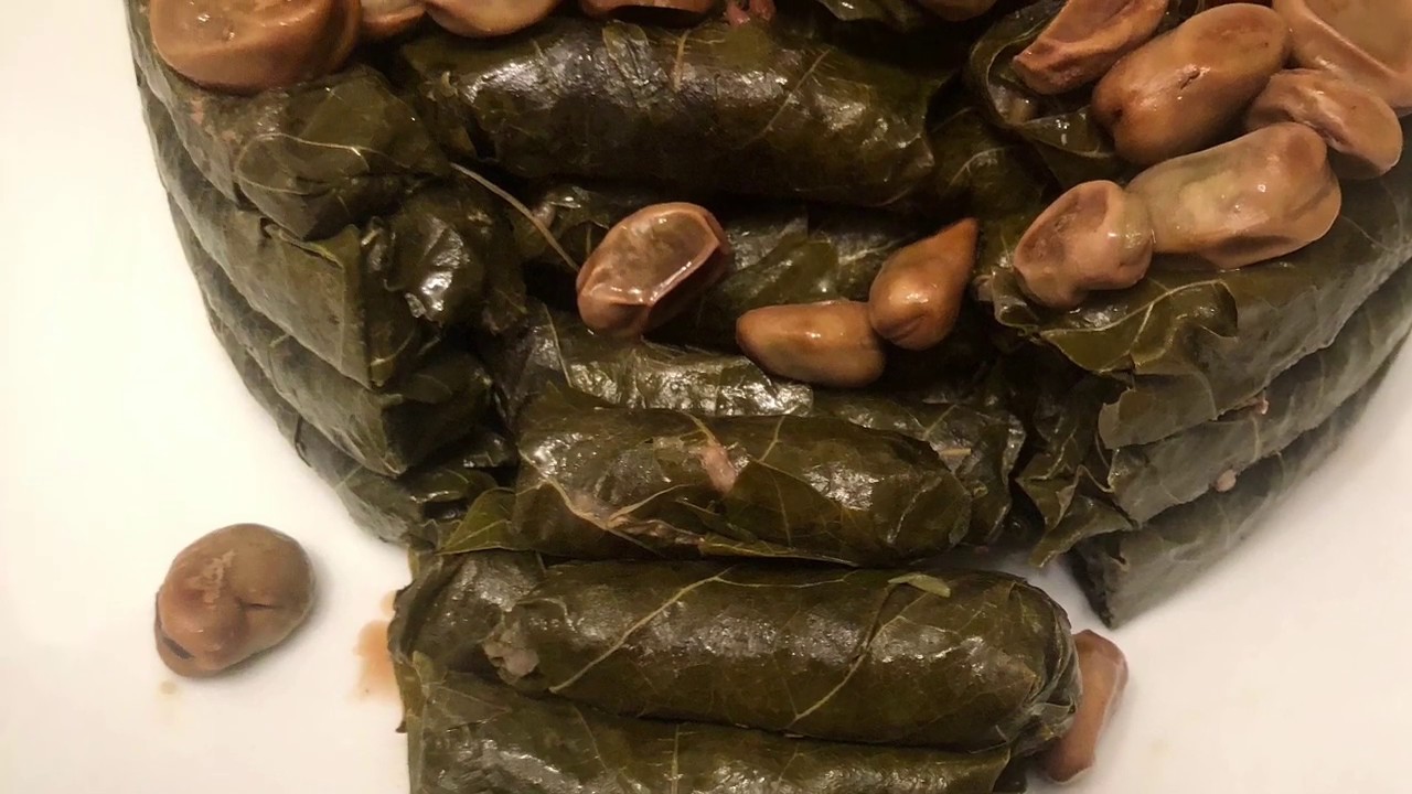 دۆرمەی پەلکەمێو بە ماست/ دۆلمەی سپی / Vinbladsdolmar👌