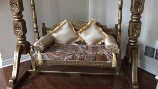 Brand New Royal Rosewood Jhoola / Jhula / traditional Swing! This elegant, irresistible, hand carved wooden traditional Swing is ...