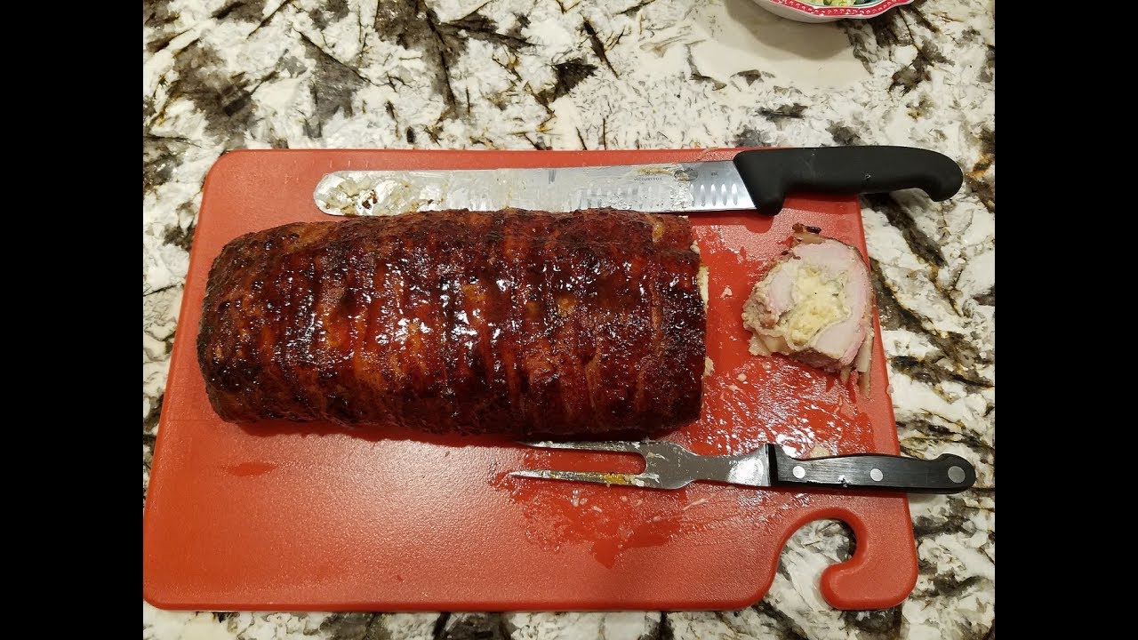 FILLETED STUFFED PORK TENDERLOIN WEBER SMOKEY MOUNTAIN FIRE DIAL
