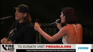 gracie abrams covering long december live at fire aid la’s benefit concert