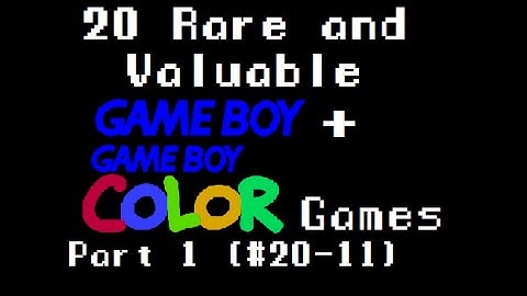 Part 1: 20 Rare Game Boy + Game Boy Color Games