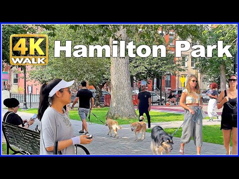 【4K】WALK Hamilton Park JERSEY CITY USA 4k video Travel vlog