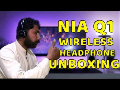 nia q1 bluetooth wireless headphones unboxing