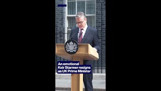 An emotional Keir Starmer resigns as UK Prime Minister #shorts