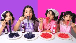 pink vs purple food challenge