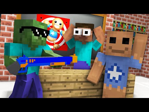 Monster School : KICK THE BUDDY GAME CHALLENGE - Minecraft Animation