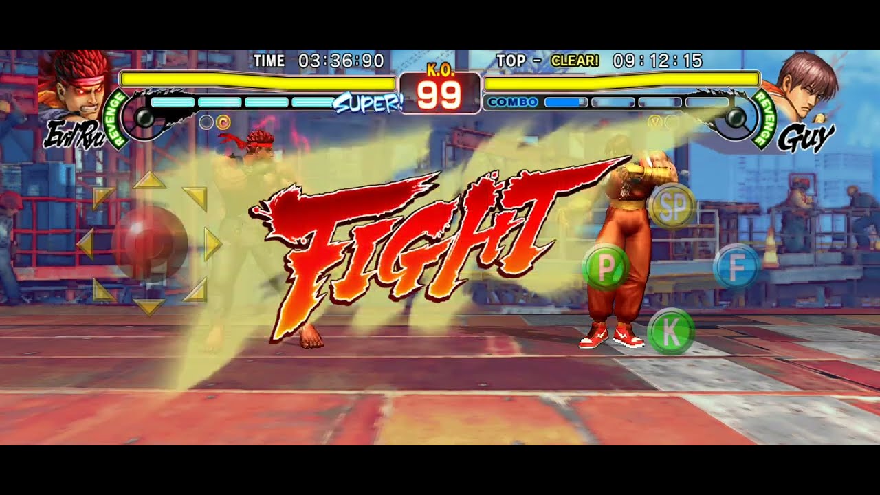 SF4, Street Fighter IV CE gameplay on mobile(Evil Ryu ; difficulty : grueling ; Ext. STG: Akuma)P.11