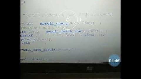 PHP Database Connection Function - mysqli_fetch_row()