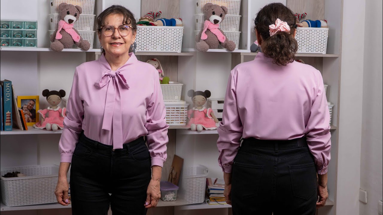 Cómo hacer una Blusa con Lazo en el cuello