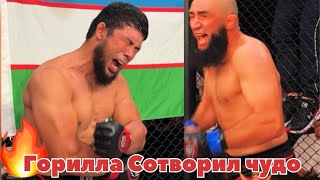 картинка: 🔴Горилла из Узбекистана сотворил чудо 😱BOBUR ABDULAZIZOV 🇺🇿vs 🇷🇺Akbar Gadzhiekperov