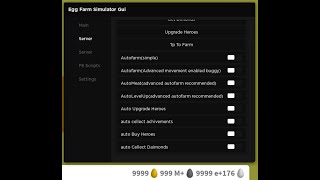 EGG FARM SIMULATOR SCRIPT GUI *NO ADS* AutoFarm, TP, Get Diamonds AND MORE!