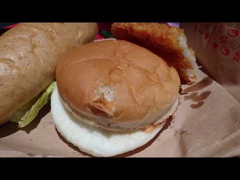 Asmr eating Tartar Egg Burger&Chicken Sandwich 朝メシ ロッテリア