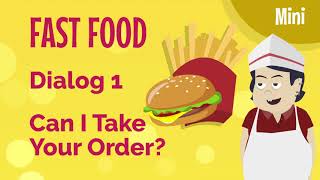 Ordering Food at a Fast Food Restaurant - Easy English Mini Dialog