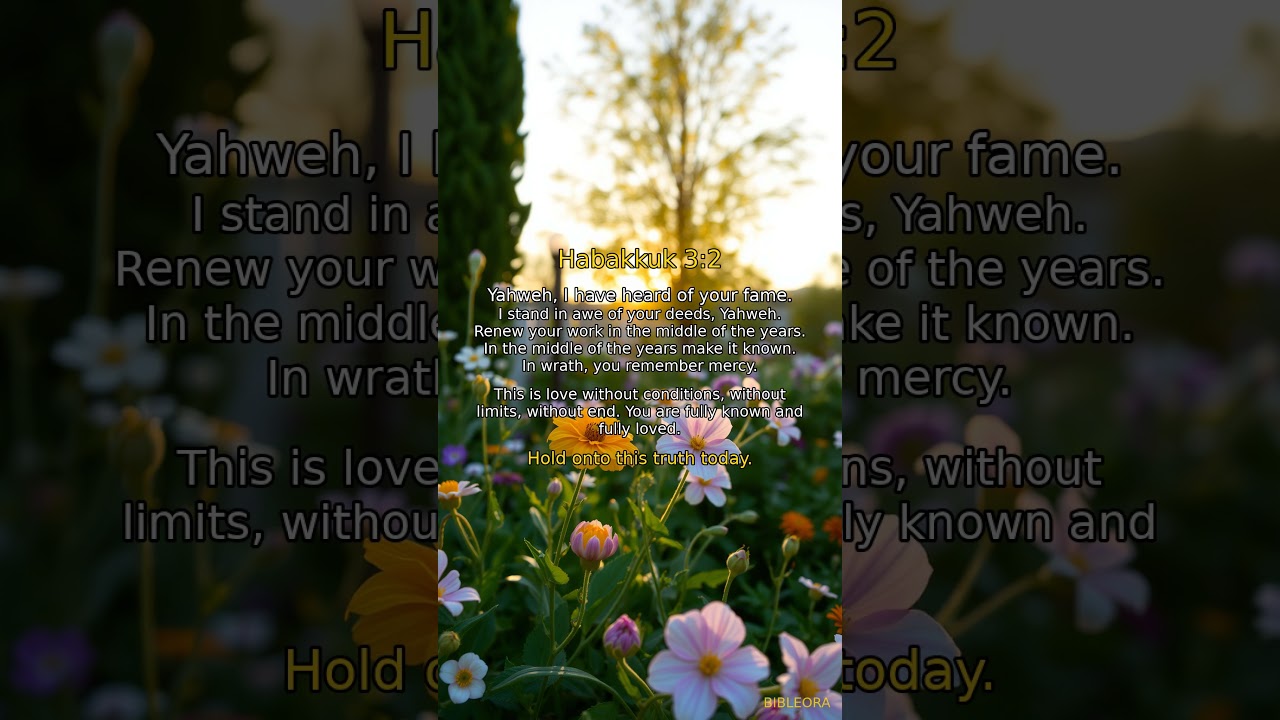 🙏 GOD'S WORD: God's Love | Habakkuk 3:2 #shorts