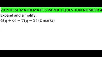 2019 KCSE MATHEMATICS PAPER 1 QUESTION 4 DOWNLOAD