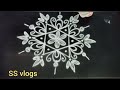 ⭐ Star muggulu // // daily rangoli // // easy and simple kolam (5×3)