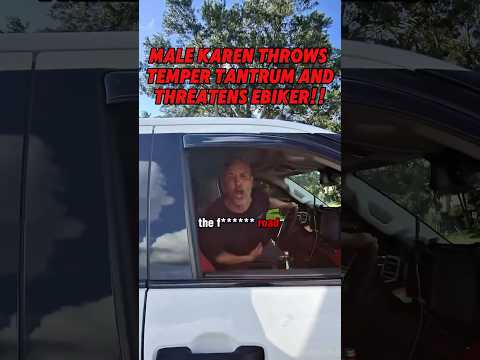 Male Karen Throws Temper Tantrum And Threatens Ebiker!! | @tbbenjy #motorcycle #karen #crashout