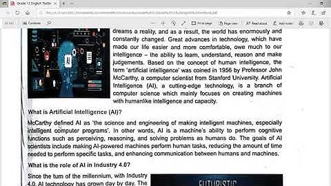 Grade-12/English/Unit-6/Artificial Intelligence -AI/Read the passage (part- 1)