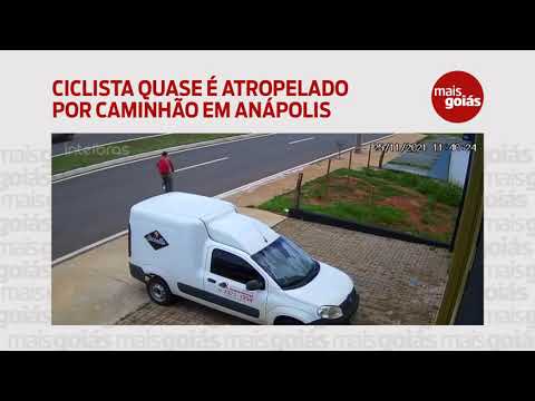 Ciclista quase é atropelado por caminhão em Anápolis - Mais Goiás