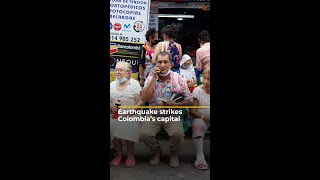 Earthquake strikes Colombia’s capital | AJ #shorts screenshot 1