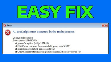 How To Fix A JavaScript Error Occurred in the Main Process in Windows