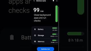 device Care settings Samsung s9