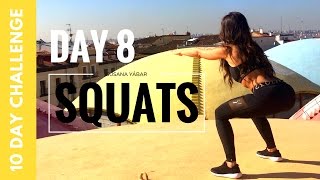 Butt Lift and Flat Abs Workout in 10 Days |  Squat Challenge Day 8