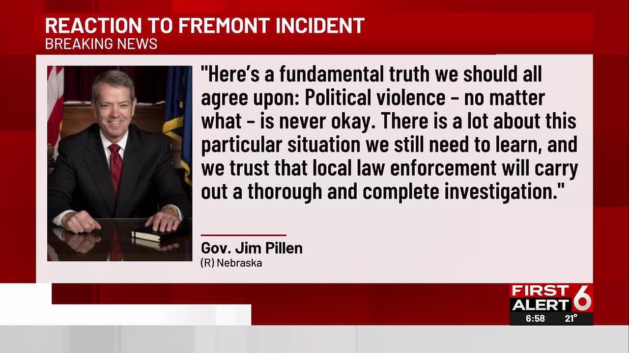Gov. Pillen reacts to Fremont student hit by car at protest - YouTube