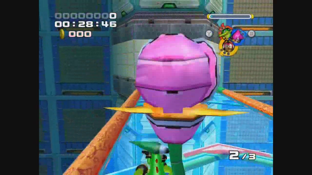 Sonic Heroes PC: Chaotix's Power Plant in 33.49