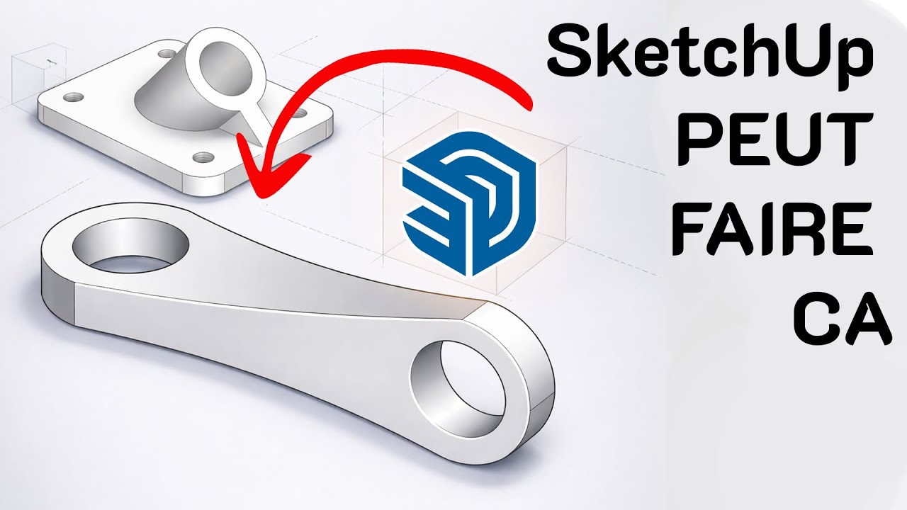 Modélisation de pièces mécaniques complexes dans SketchUp - Outil Solides