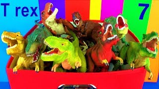 DINOSAUR Box 7 Toy Collection - Tyrannosaurus Rex - Jurassic World T rex Toy Review SuperFunReviews screenshot 4