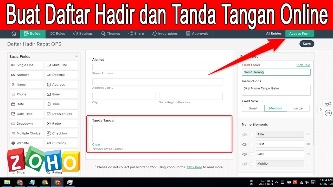 Cara Membuat Daftar Hadir dengan Tanda Tangan Online