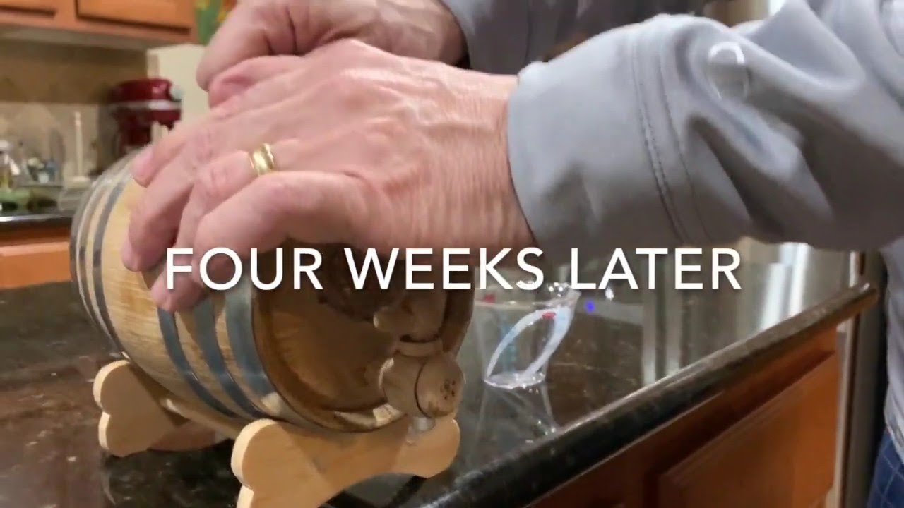 Aging Scotch in Mini Barrel