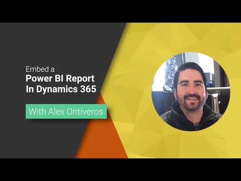 Embed a Power BI Report in D365 - video from Dynamic Consultants Group