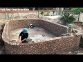 The Most Accurate And Beautiful Technique To Build A Large Aquarium In The Garden