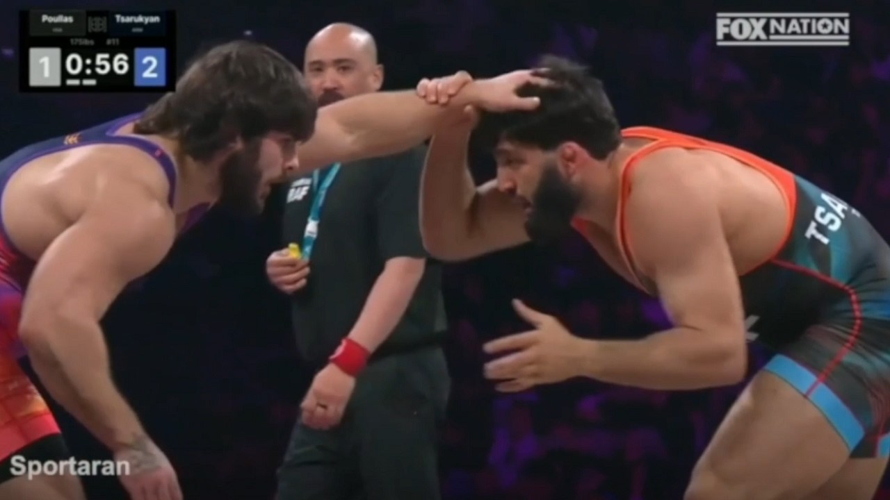 Arman Tsarukyan MASSIVE brawl vs. Georgio Poullas Full Fight | RAF Wrestling 06