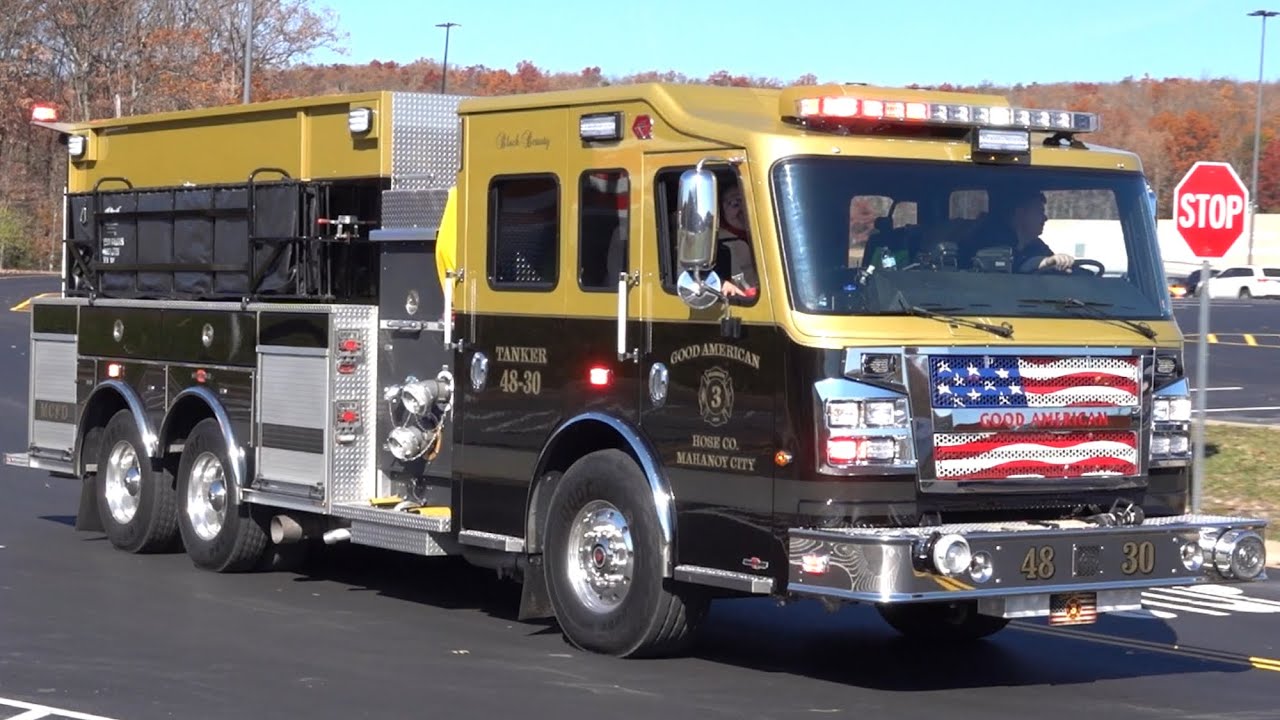 Tankers Responding To A 3rd Alarm Working Commercial Structure Fire  - Rush Township