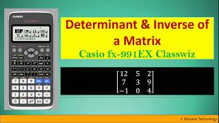 Determinant and Inverse of a matrix on calculator -Casio fx-991EX Classwiz [SAT, A-Level 2020] screenshot 5