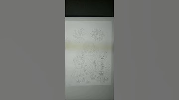 Happy Diwali Drawing🎇✍,Diwali Festival Celebration Scene Drawing❤ #shorts #diwali2025 #art #drawing