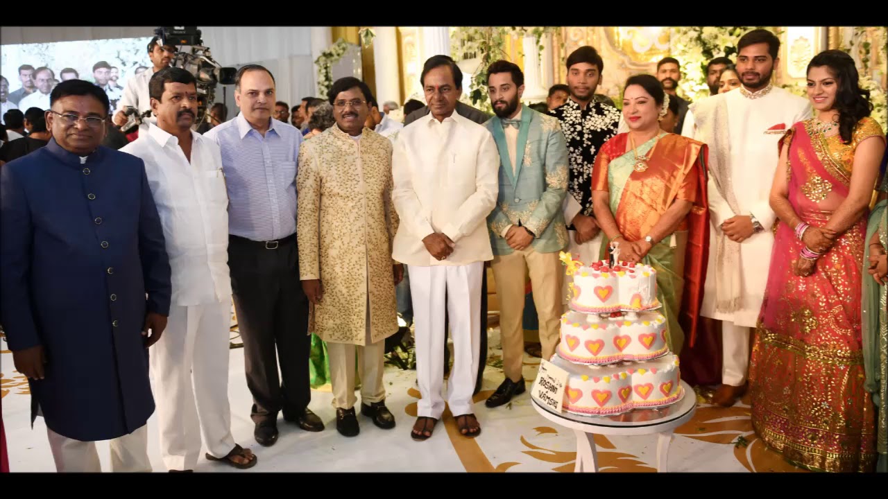 CM KCR Attends Govt Advisor Vivek Son Marriage Reception | Hyderabad