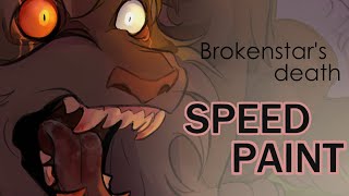 Brokenstar's death  Warrior Cats speedpaint {redraw}