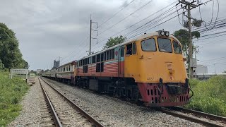 ขบวนรถธรรมดาที่284 D:GEK-4037 ออกจากที่หยุดรถเขาพระบาท #รถไฟไทย #รถไฟสายตะวันออก