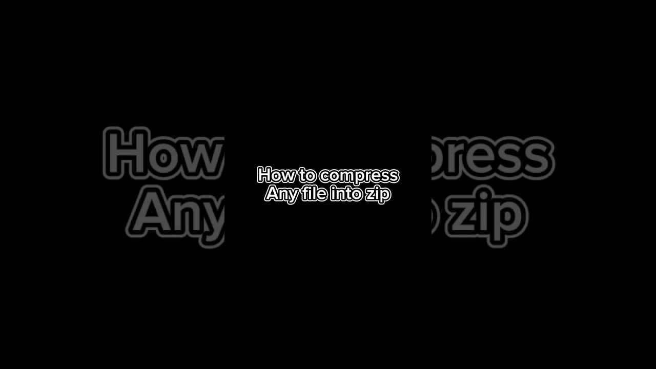 How to compress any file into zip 