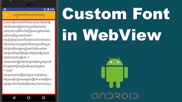 Android WebView Custom Fonts