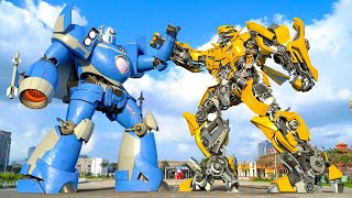 Transformers vs Blue Robot - All Of Bumblebee's Epic Battle Scenes | VFX COMOSIX [HD]